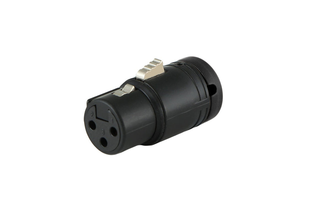 Cable Techniques - Low-Profile Right Angle XLR 3-pin Female, A-Shell - Black