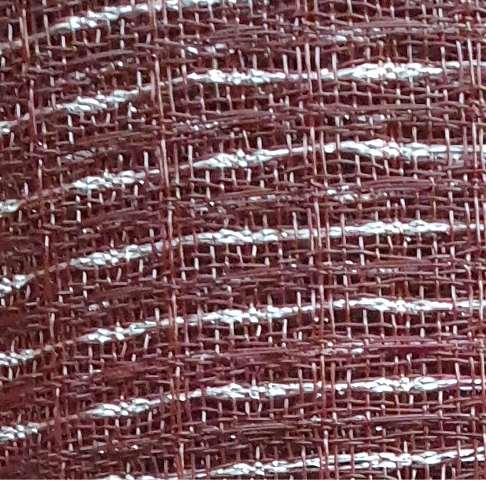 Grill Cloth - Oxblood Red/Silver - Fender Type.