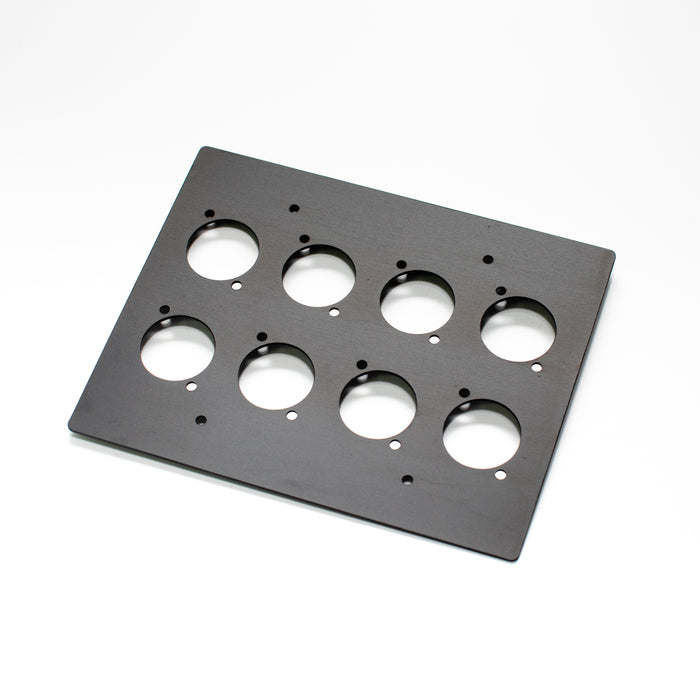 Livesound - WP08B - Eight D'Series Wall Plate Anodised Black.