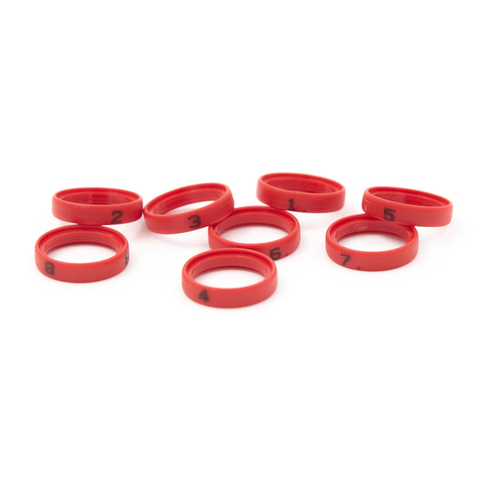Amphenol - AC Series Colored Number Ring - Red - 1-8