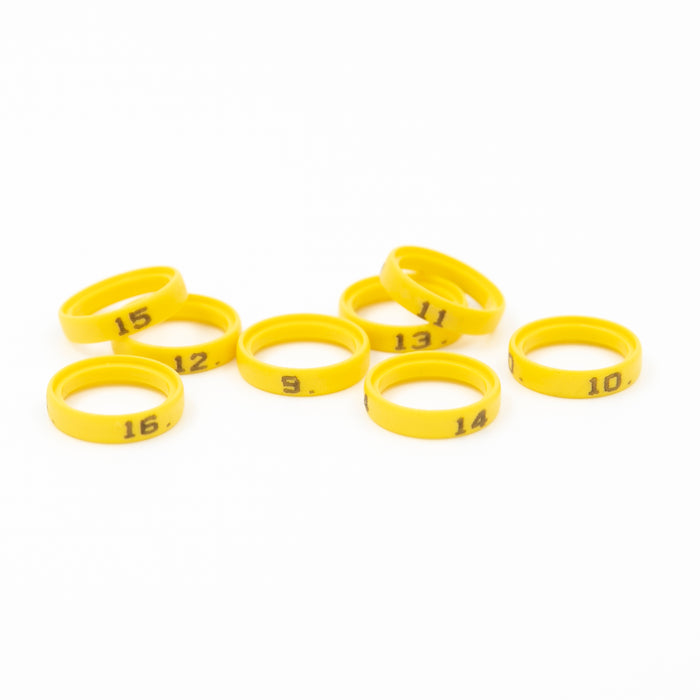 Amphenol - AC Series Colored Number Ring - Yellow - 9-16