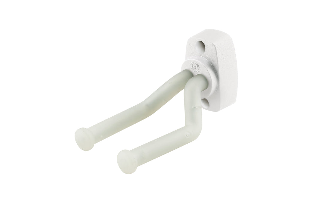 K&M - 16280-014-00 - Guitar Wall Mount Holder - White With Translucent Arms.