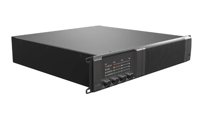 Quest - QX41500 - 4 x Channel Power amplifier, 1500W per ch,4Ω-16Ω, 70v-100v, analogue input. Optional Dante/AES67 Version.