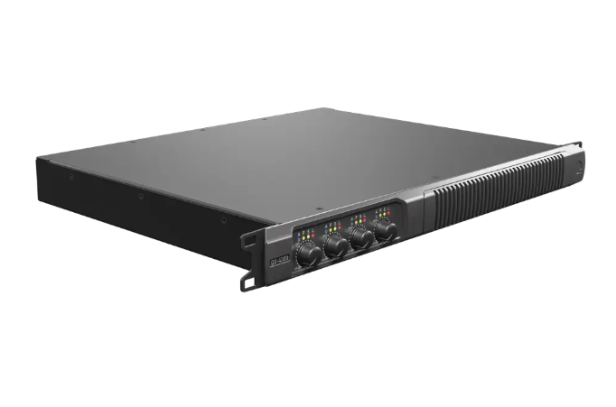 Quest - QX4300 - 4 x Channel Power amplifier, 300W per ch,4Ω-16Ω, 70v-100v, analogue input. Optional Dante/AES67 Version.