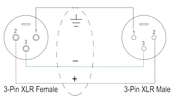 ProLink - PL-C01-2M - 2m Male to Female XLR.