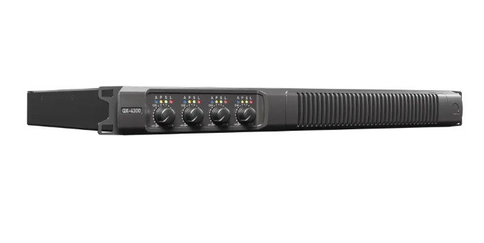 Quest - QX4300 - 4 x Channel Power amplifier, 300W per ch,4Ω-16Ω, 70v-100v, analogue input. Optional Dante/AES67 Version.
