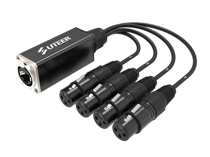 Prolink - PL-CAT-3F - 4 Channel 3-Pin XLR Female to Single Ethercon Multi tails.