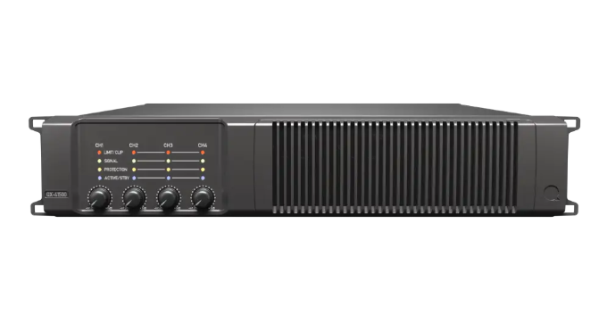 Quest - QX41500 - 4 x Channel Power amplifier, 1500W per ch,4Ω-16Ω, 70v-100v, analogue input. Optional Dante/AES67 Version.