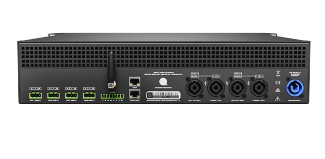 Quest - QXD10K - 4Ch Power Amplifier, 10000W, 2U, DSP, Networkable. Optional Dante/AES67 Version.