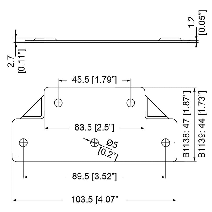 Penn Elcom - B1139 - 44mm Long T-Joiners for use with E2365 or E2367 Extrusions.