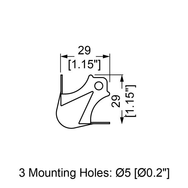 Penn Elcom - C0596N - Mini 3 Leg Nickel Knuckle Corner
