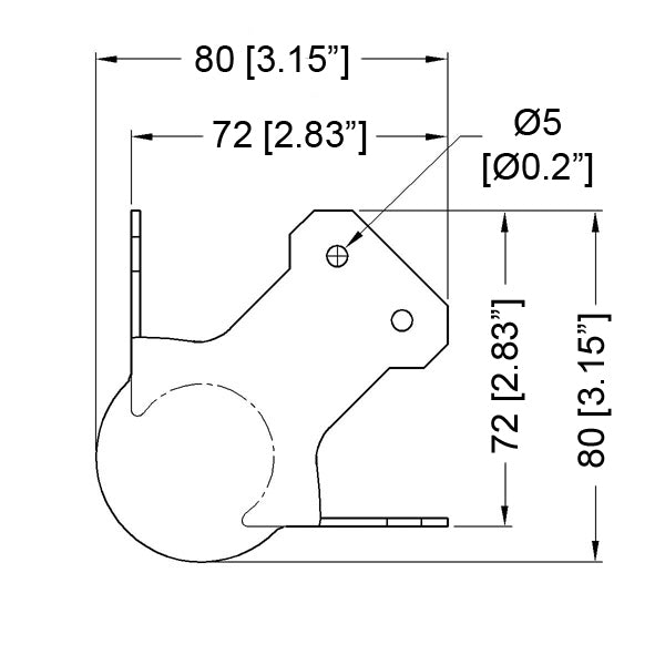 Penn Elcom - C0650Z - Large PennBrite Heavy Duty Ball Corner with 2mm Radius