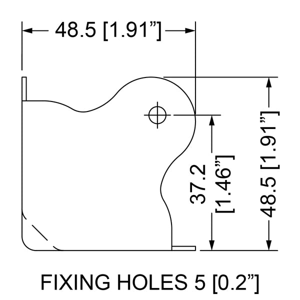 Penn Elcom - C0675Z - Medium PennBrite Flat Corner with 4mm Radius