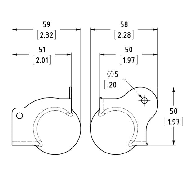 Penn Elcom - C1359Z - PennBrite Brace Ball Corner with 0.8mm Radius