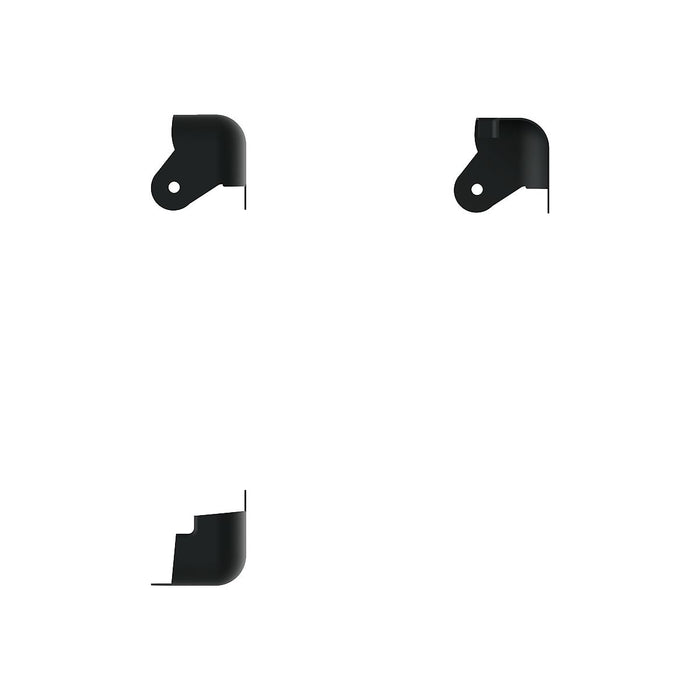 Penn Elcom - C1819K - 2 Leg Black Wrap-Around Cabinet Corner with 12mm Radius