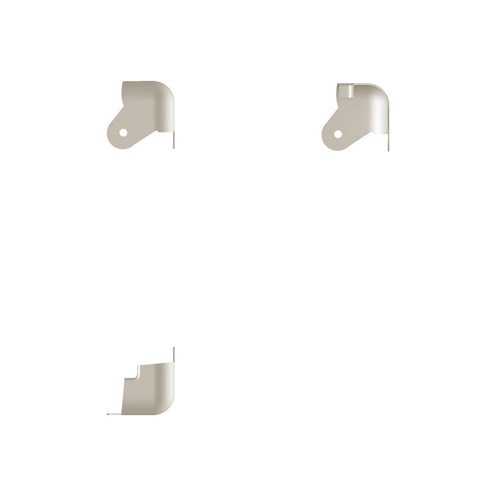Penn Elcom - C1819N - 2 Leg Nickel Wrap-Around Cabinet Corner with 12mm Radius