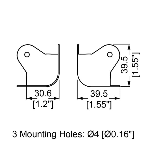 Penn Elcom - C1823N - 3 Leg Nickel Cabinet Corner with 12mm Radius