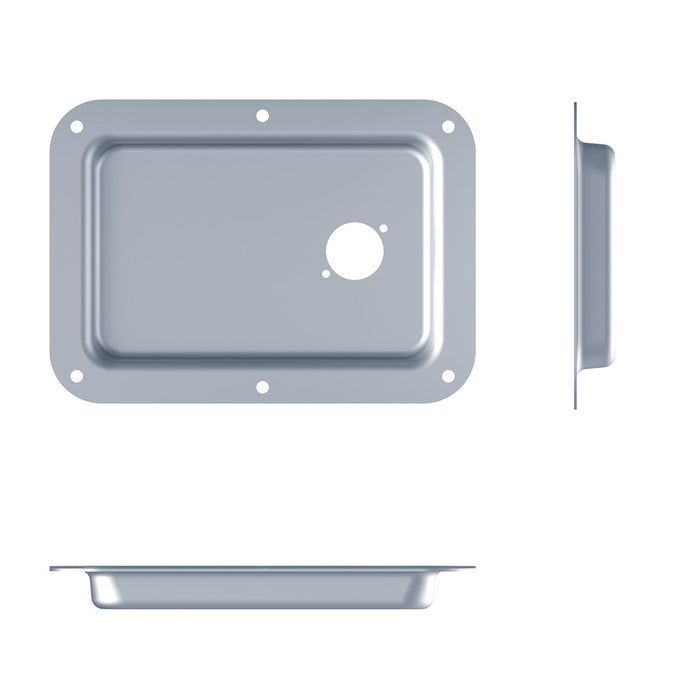 Penn Elcom - D021Z - Dish Punched for 1 x D-Series Connector - Zink