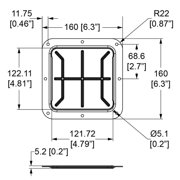 Penn Elcom - D053510CMZ - Rubber Cable Feed Through Dish.