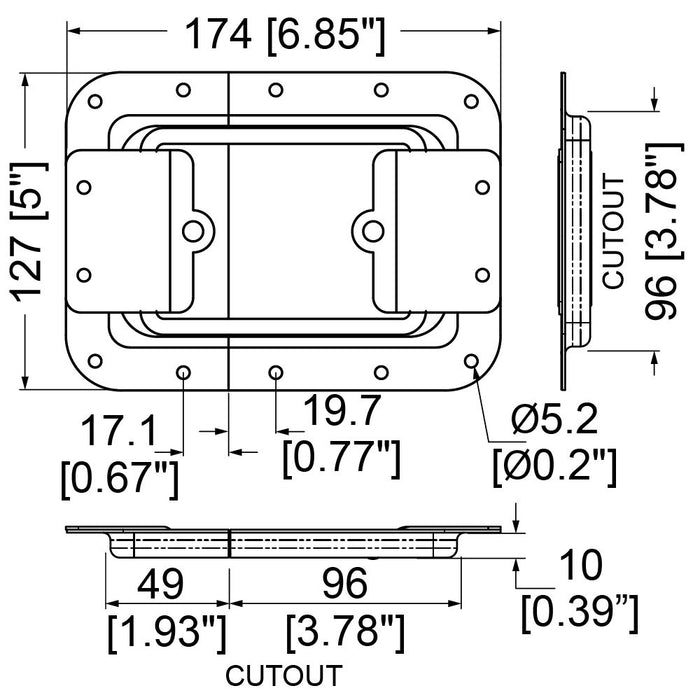 Penn Elcom - D0553Z - Stay in 10mm Deep Dish