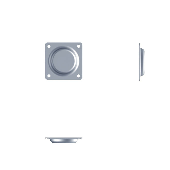 Penn Elcom - D0650 - Zinc Lid Dish for Rubber Foot.