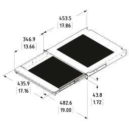 Penn Elcom - EX-6301B - 19" Rack Laptop Drawer