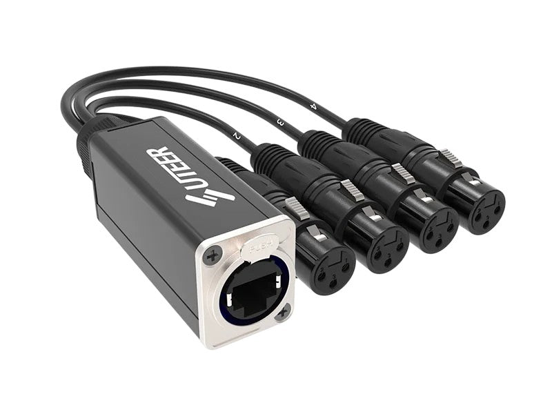 Prolink - PL-CAT-3F - 4 Channel 3-Pin XLR Female to Single Ethercon Multi tails.