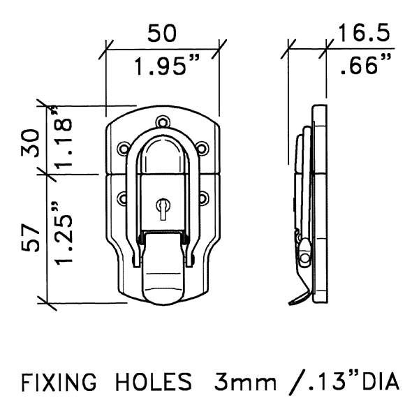 Penn Elcom - L0950 - Lockable Draw Latch
