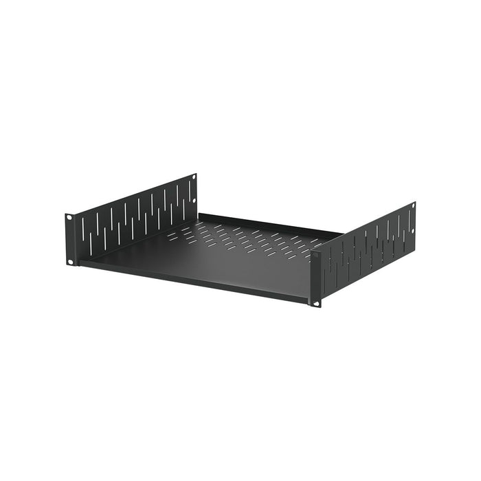 Penn Elcom - R1297/2UK - 2U Black Clamping Rack Shelf - 367mm Deep.