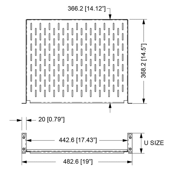 Penn Elcom - R1498/2UK-SONOS2 - Sonos Mounting Shelf For 2 x Sonos Connects.