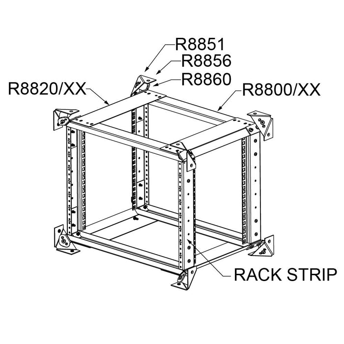 Penn Elcom - R8800-70 - 19" Crossbar For Use With Door Hinge.