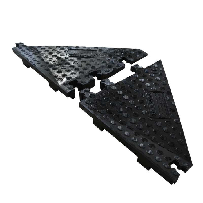 Cable Guard - RF5-CP-M - Red Floor 5 Channel - Male Angled Joiner - Set Of 2.