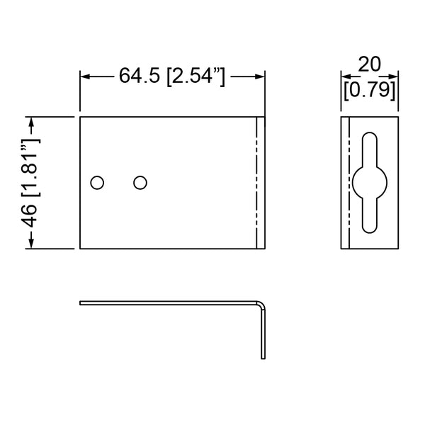 Penn Elcom - WMKCZ - Wall Mount Kit For Credenz Wood Racks.