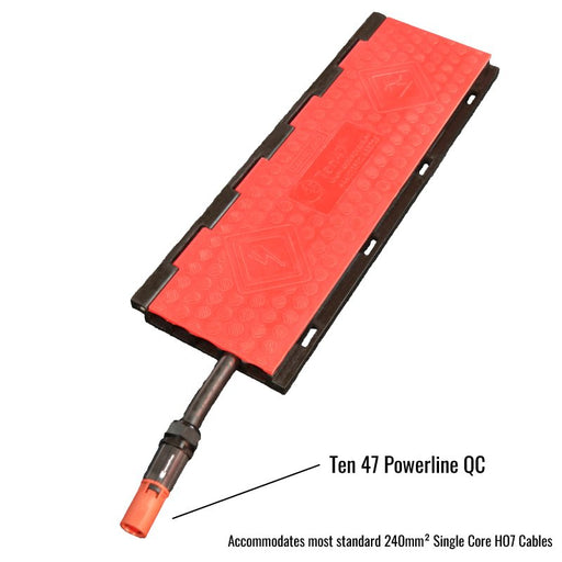 RF5-33-SL - Cable Guard - Red Floor 5 Centre with Scalloped Lid.