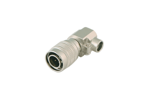 CT-HRS4-R - Cable Techniques - 4-pin Male Right Angle DC Connector, Push-Pull, Cable Mount.