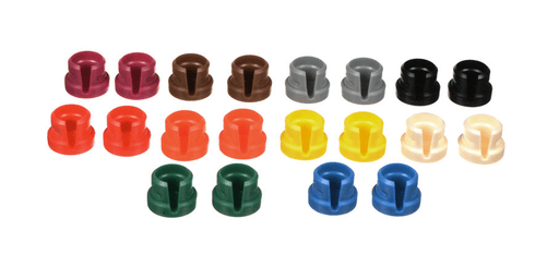 CT-LPXCAP-10SET - Cable Techniques - Colored Cap For Low Profile XLR's - Color Set