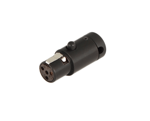 CT-LPS-4FL-K - Cable Techniques - Low Profile Right Angle Mini XLR - 4 Pin Female.