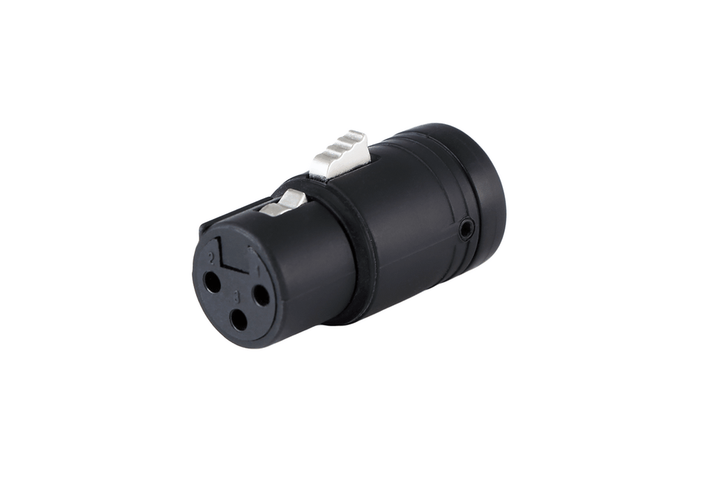 CT-BX3F-K - Cable Techniques - Low-Profile Right Angle XLR 3-pin Female, B-Shell.