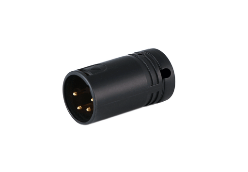 CT-AX4M-K - Cable Techniques - Low-Profile Right Angle XLR 4-pin Male, A-Shell.