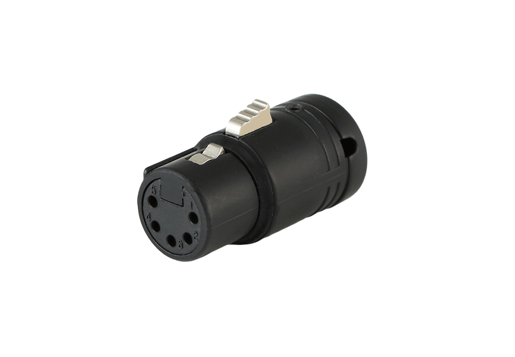 CT-AX5F-K - Cable Techniques - Low-Profile Right Angle XLR 5-pin Female, A-Shell.