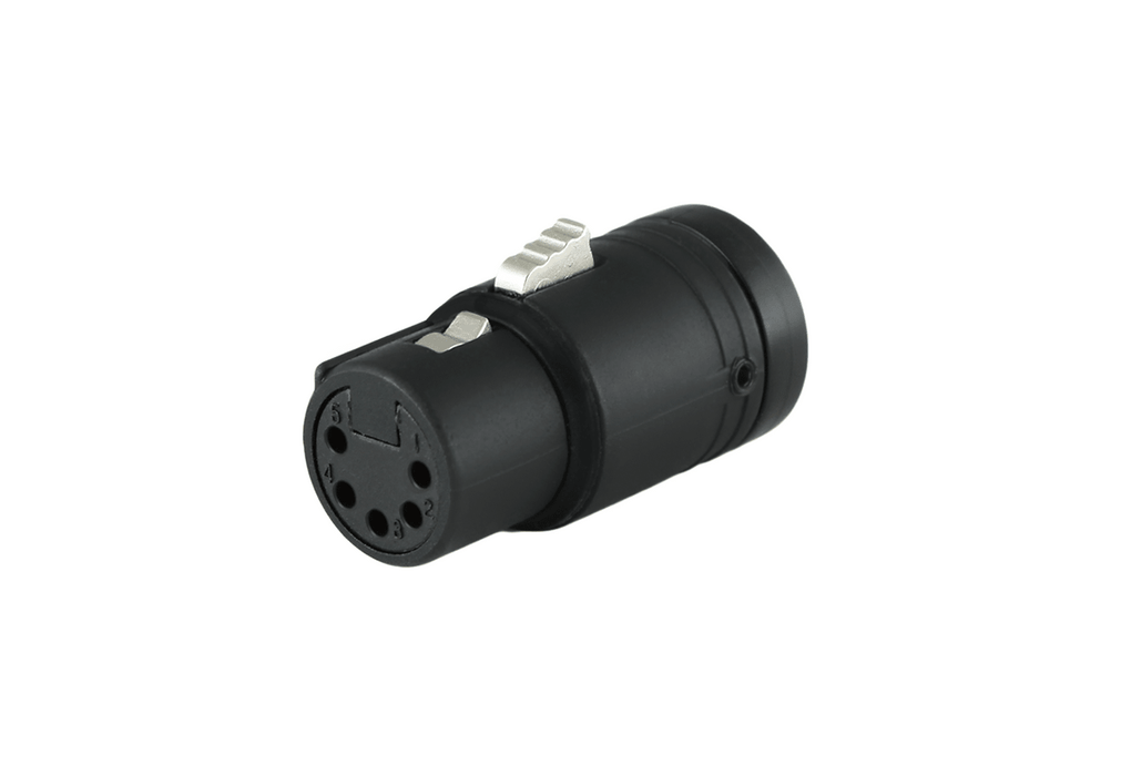 CT-BX5F-K - Cable Techniques - Low-Profile Right Angle XLR 5-pin Female, B-Shell.