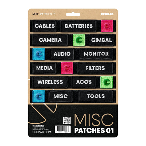 CRDPATCH-01 - CRDBag - Embroidery Patches. Camera rel. "Misc 01"