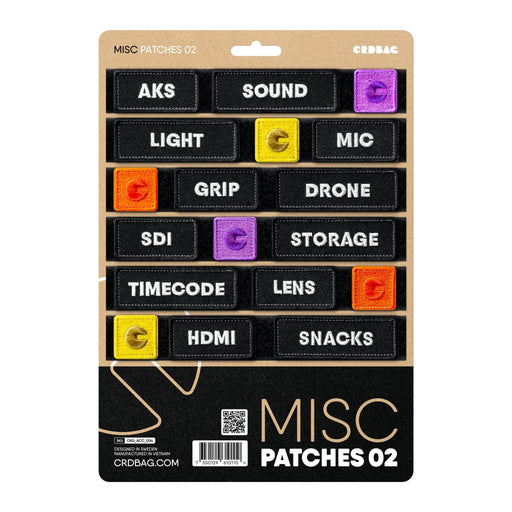CRDPATCH-02 - CRDBag - Embroidery Patches. Camera rel. "Misc 02"