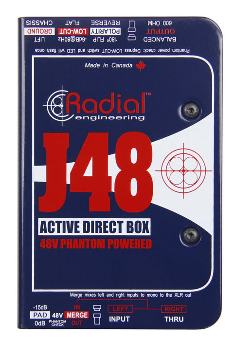 Radial Engineering - J48 - Phantom Powered Active Direct Box.