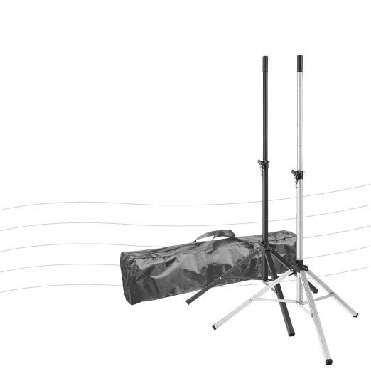 37175 - K&M Ruka - 37175 - Lightweight Pair Aluminium Speaker Stands With Bag.