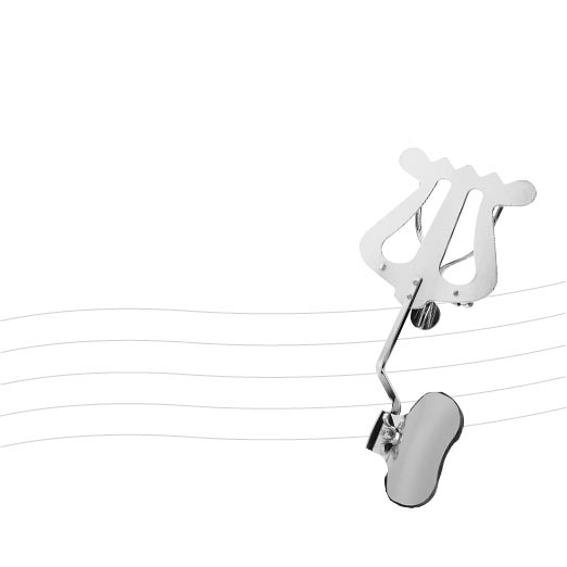 37520 - K&M Ruka - 37520 - Trombone Lyre - Brass Finish.