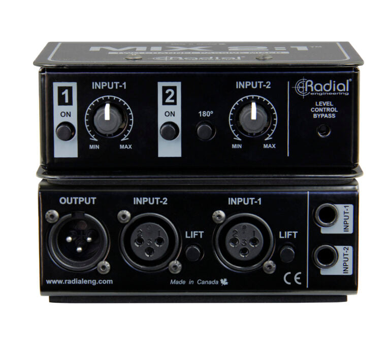 Radial Engineering - MIX-2:1 - Two-channel Audio Combiner & Mixer.