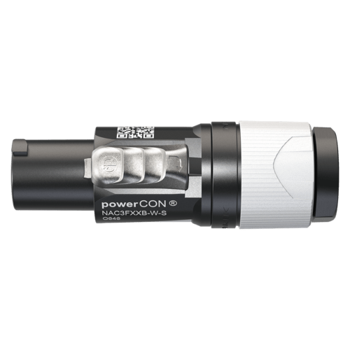 NAC3FXXB-W-S - Neutrik - NAC3FXXB-W-S - Power Out Cable Connector - Locking AC mains cable connector, keyed and color coded (grey) for power-out, screw terminal assembly, for cable diameters 6 - 12 mm.
