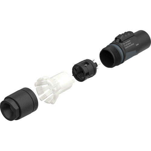 NAC3M-TRUE1-S - Neutrik - NAC3M-TRUE1-S - Power Out Cable Connector For Cable OD 6-12mm.