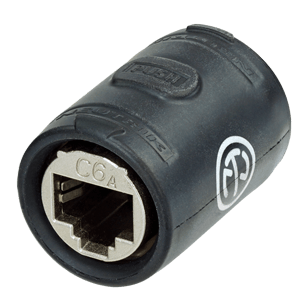 NE8FFX6-W - Neutrik - NE8FFX6-W - Cat6A Feedthrough Coupler For Cable Extensions.